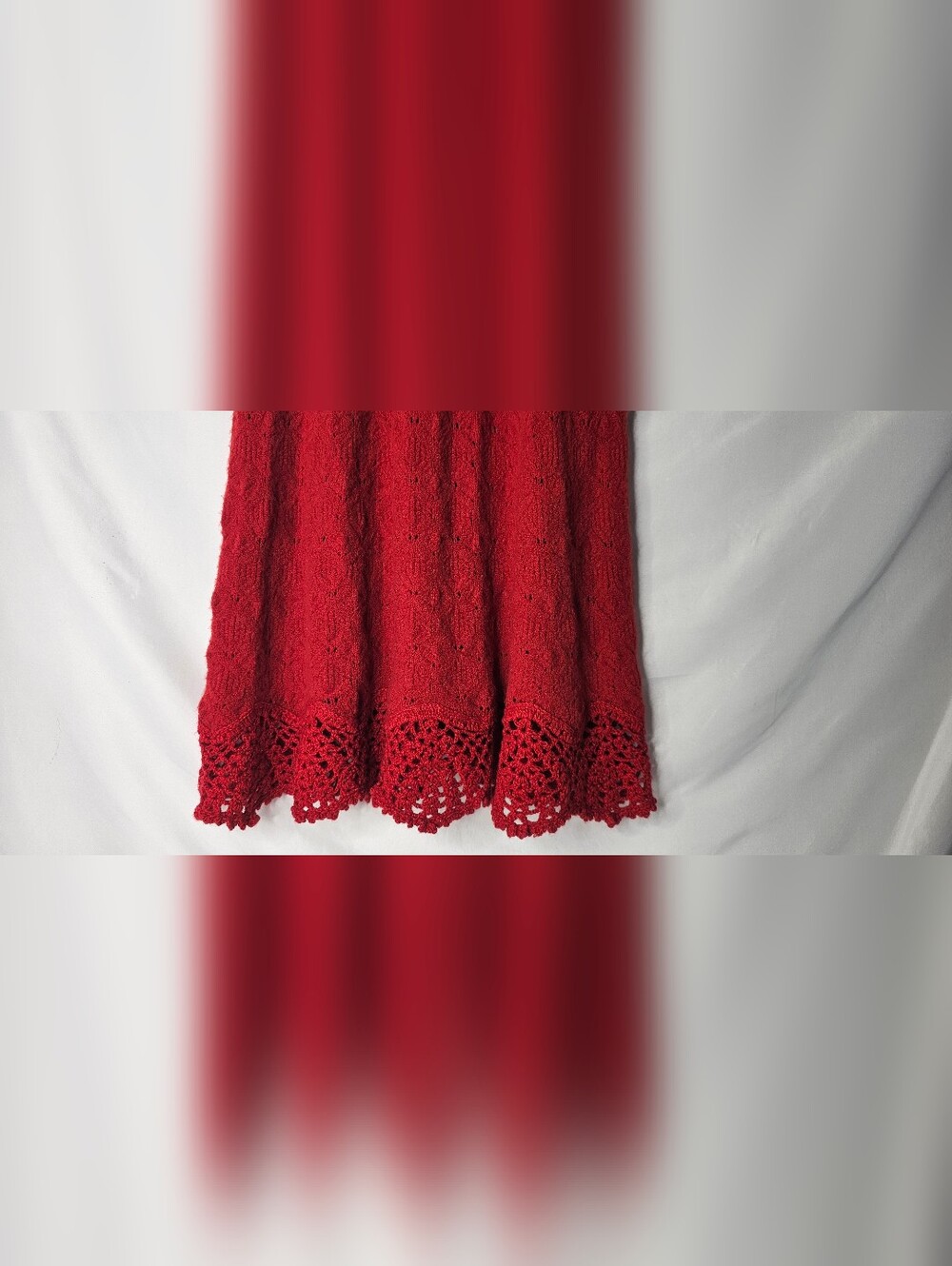 Anthropologie ~ Feather Bone Oda Red Sweater Dress - Picture 8 of 13